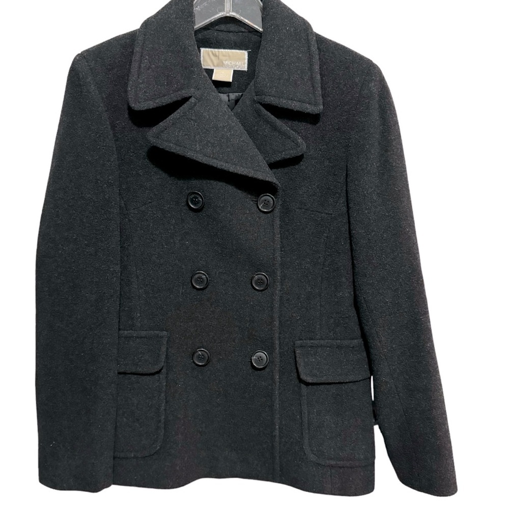 Michael Kors - Black Wool Pea coat - size 6, Like New